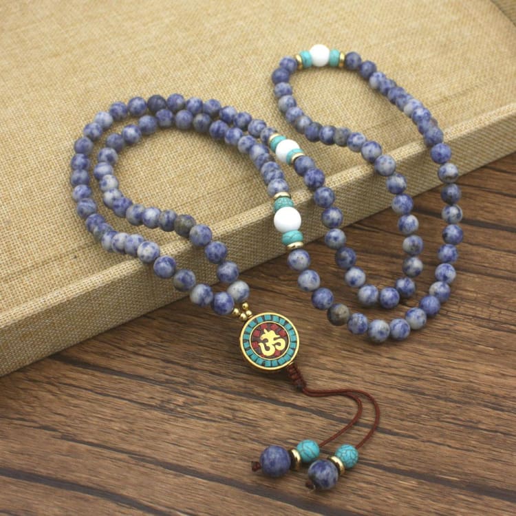 Bracelet Mala 108 perles en sodalite - Bracelet