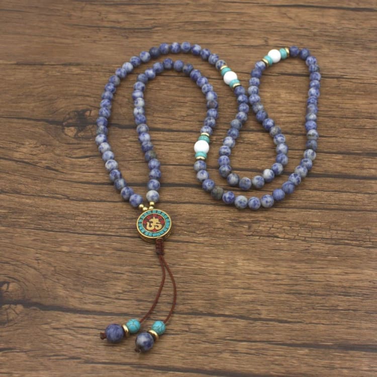 Bracelet Mala 108 perles en sodalite - Bracelet