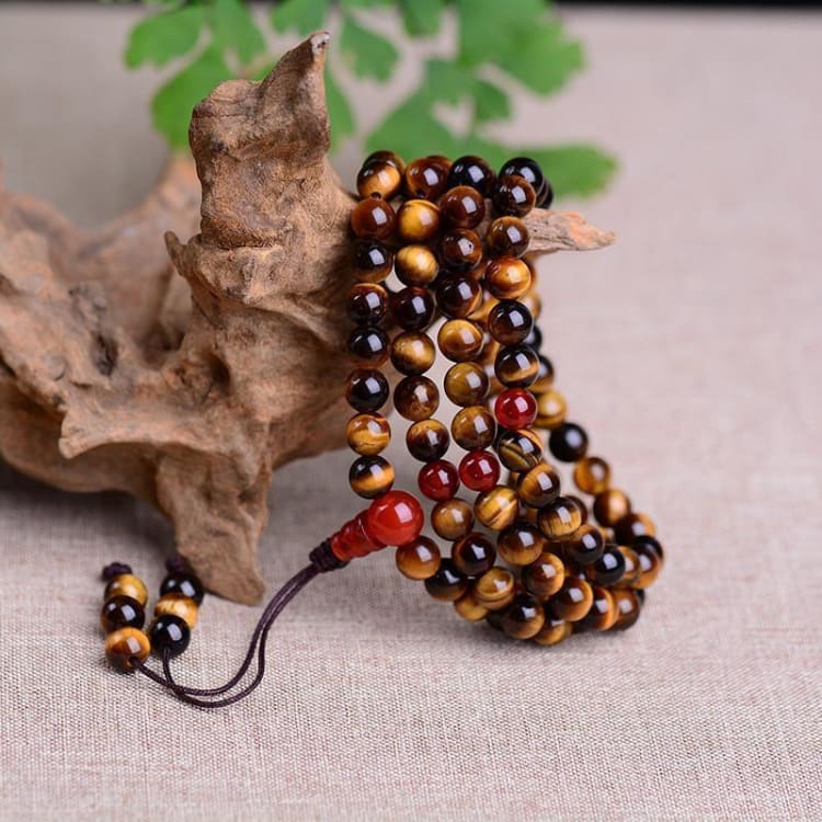Bracelet Mala 108 Perles Oeil De Tigre - Bracelet
