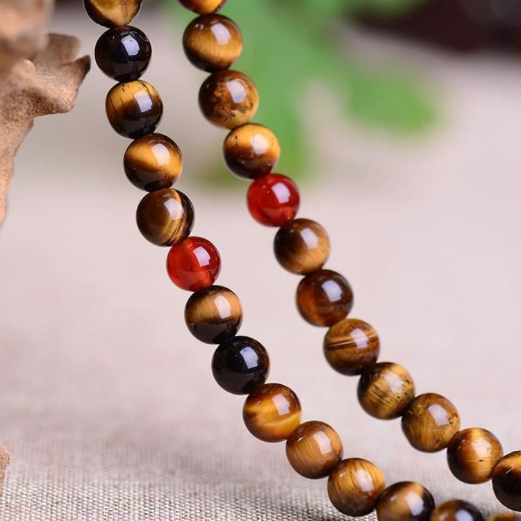 Bracelet Mala 108 Perles Oeil De Tigre - Bracelet