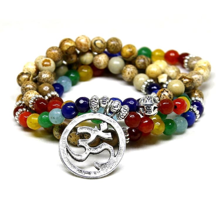 Bracelet Mâla De Guérison 7 Chakras 108 Perles - Bracelet