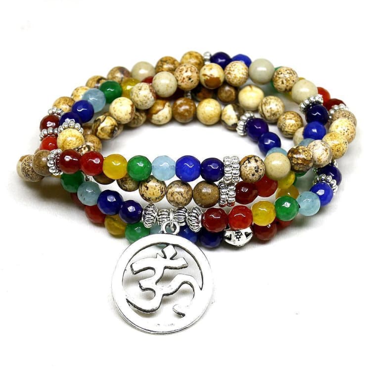Bracelet Mâla De Guérison 7 Chakras 108 Perles - Bracelet
