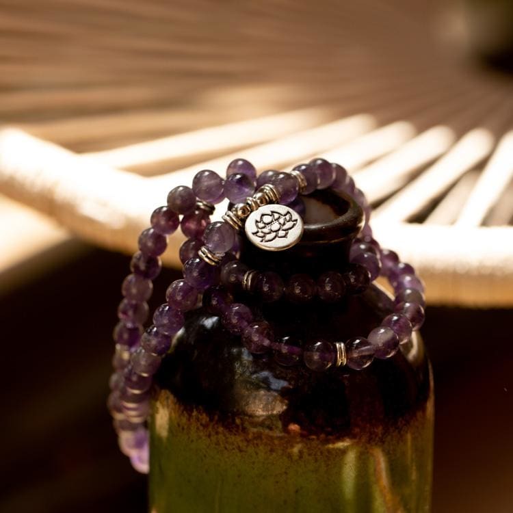 Bracelet Mala en Améthyste - Bracelet