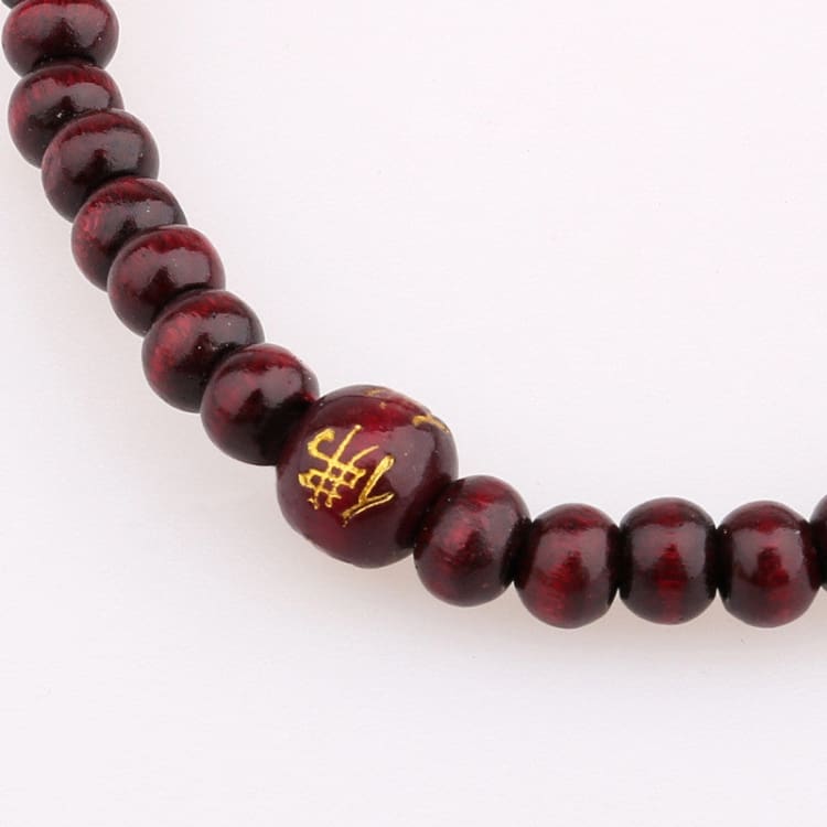 Bracelet mala en bois de santal rouge - Bracelet