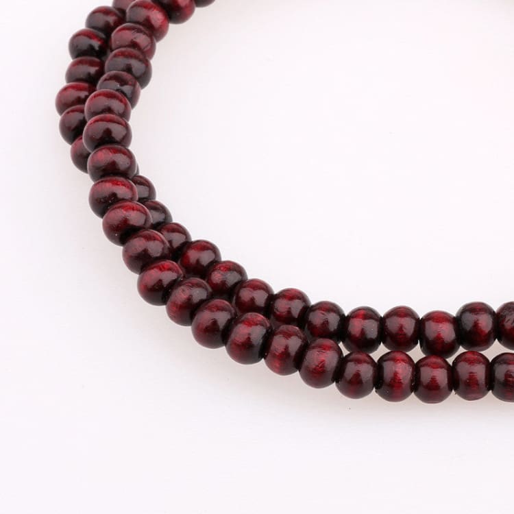 Bracelet mala en bois de santal rouge - Bracelet