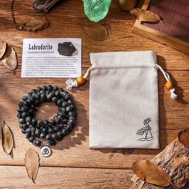 Bracelet Mâla en Labradorite - OM - Bracelet