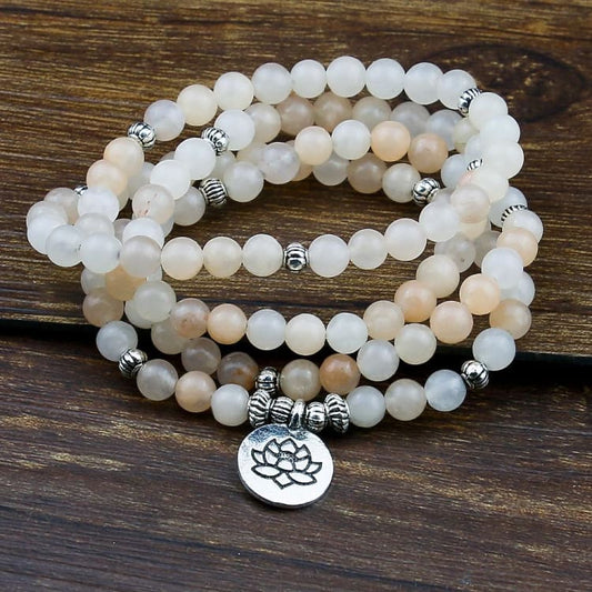 Bracelet Mala en Pierre de Lune - Bracelet