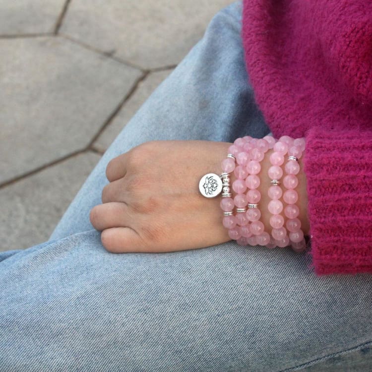 Bracelet Mâla en Quartz Rose - Bracelet