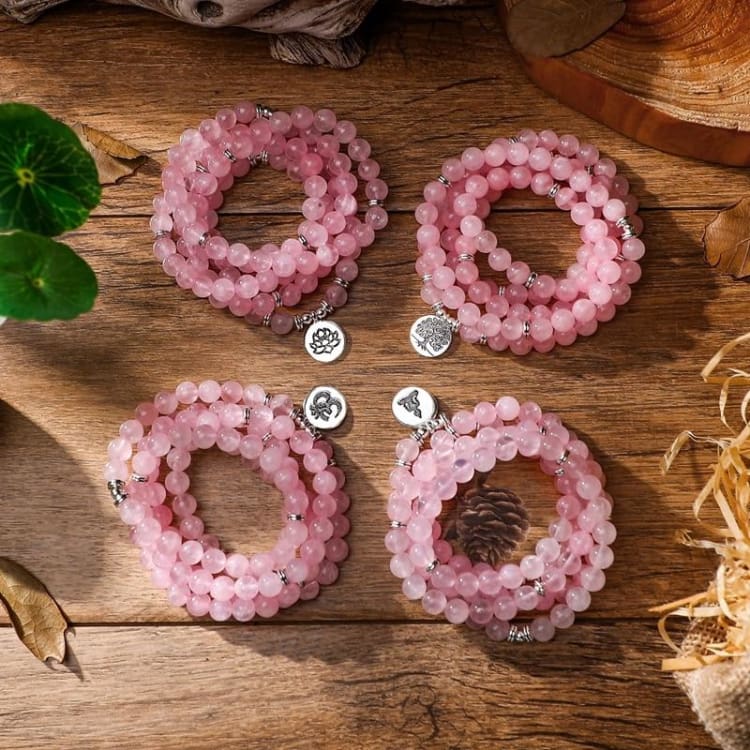 Bracelet Mâla en Quartz Rose - Bracelet
