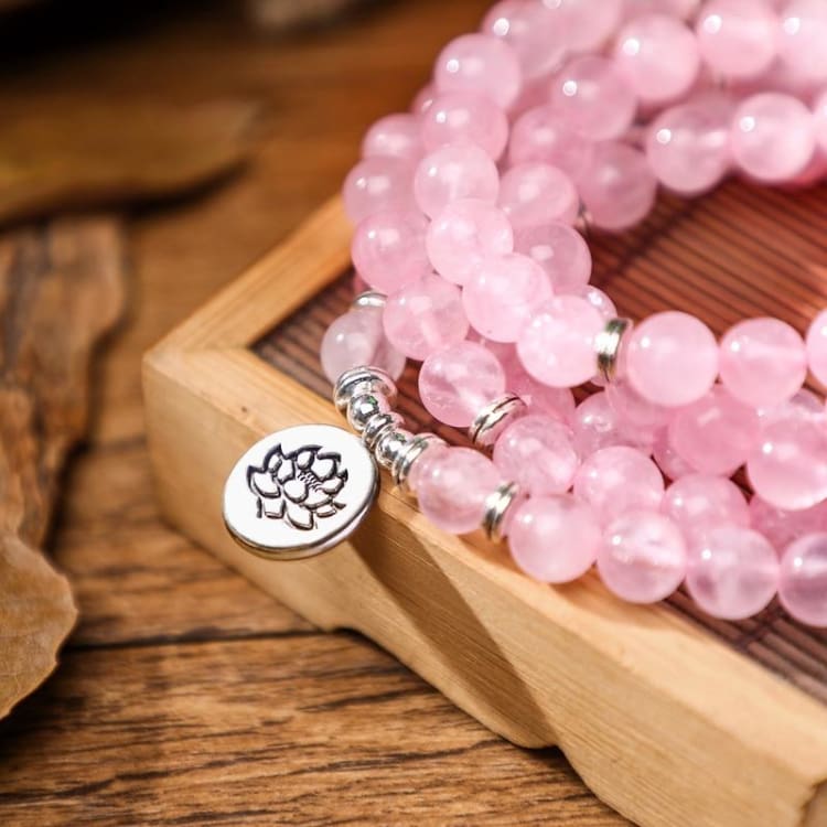 Bracelet Mâla en Quartz Rose - Bracelet