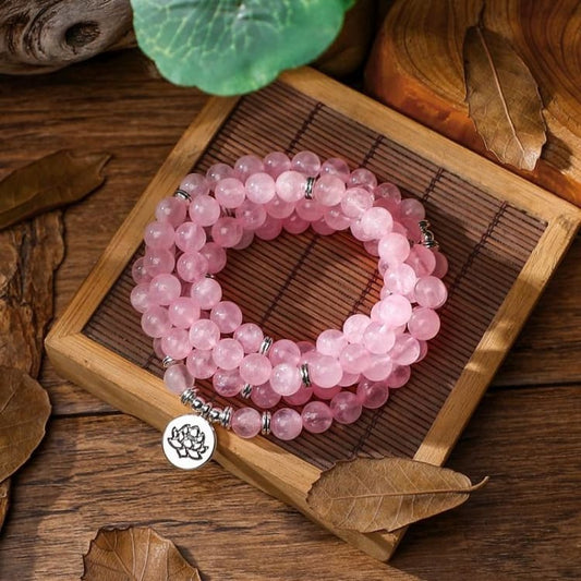 Bracelet Mâla en Quartz Rose - Bracelet