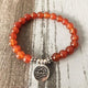 Bracelet Om En Cornaline - Lotus / 17 Cm - Bracelet