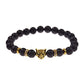 Bracelet perlé pour homme ’ la force du léopard ’ - Turquoise