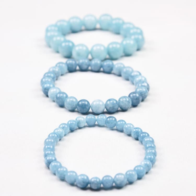 Bracelet perles en Aigue Marine - Bracelet