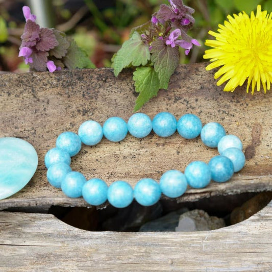 Bracelet perles en Aigue Marine - Bracelet