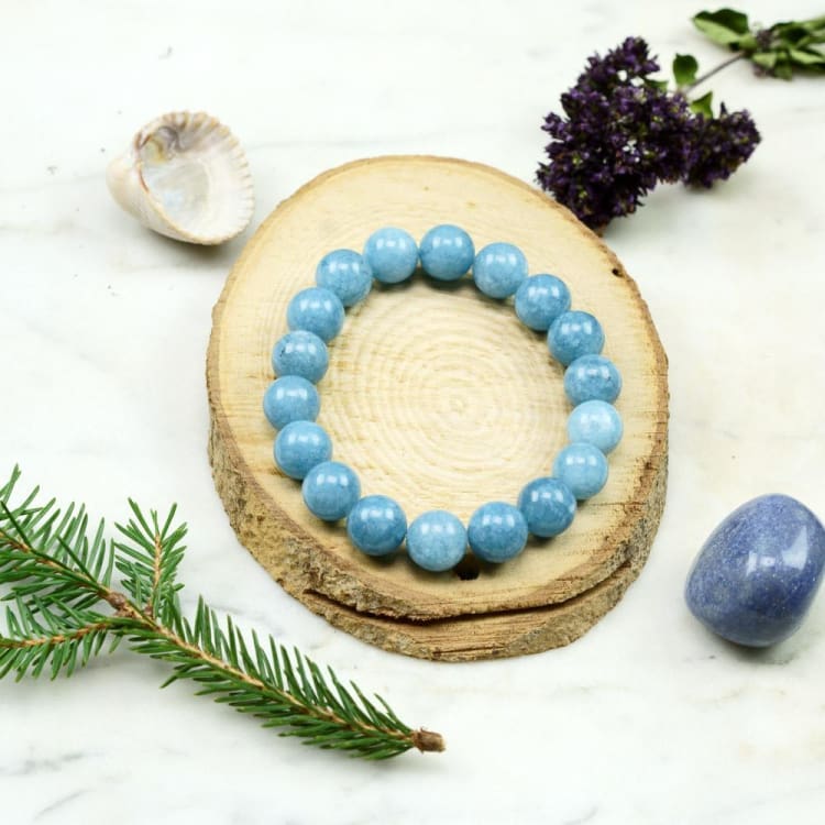 Bracelet perles en Aigue Marine - Bracelet