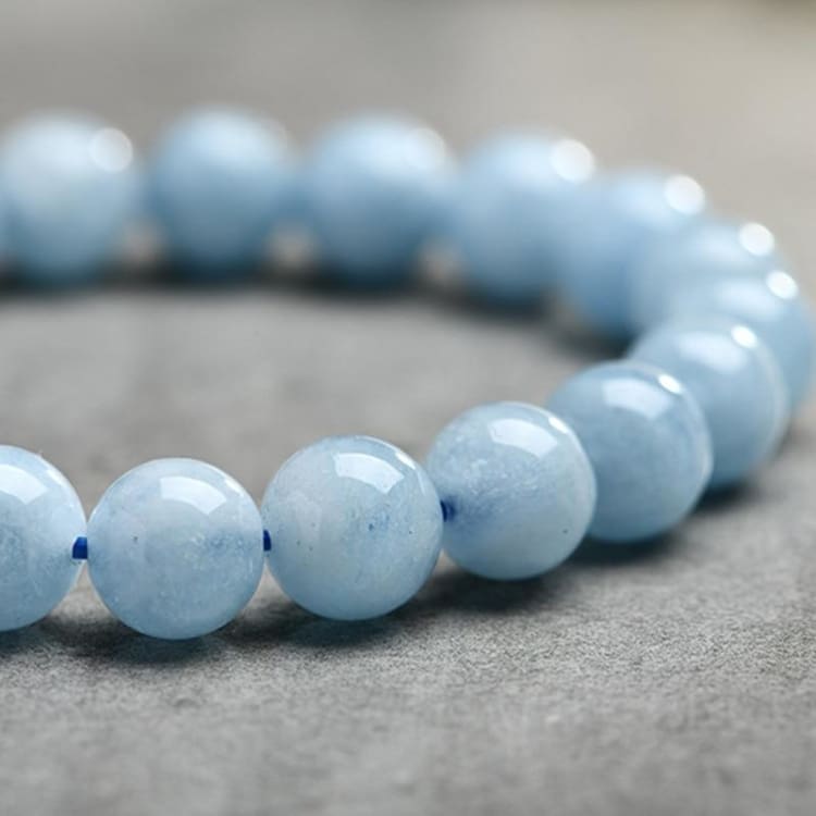 Bracelet perles en Aigue Marine - Bracelet