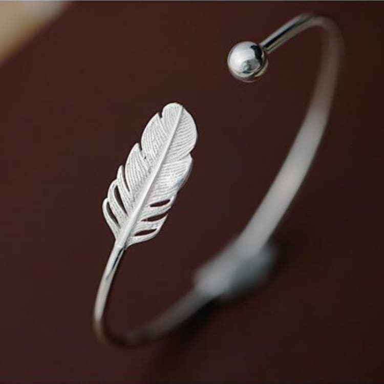 Bracelet Plume dAnge en argent sterling - Bracelet