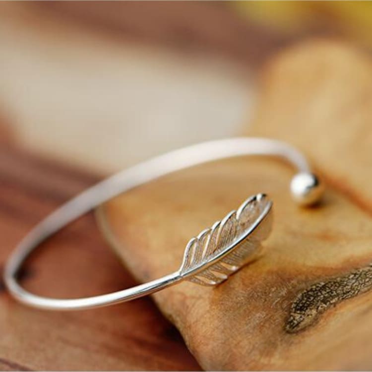 Bracelet Plume dAnge en argent sterling - Bracelet