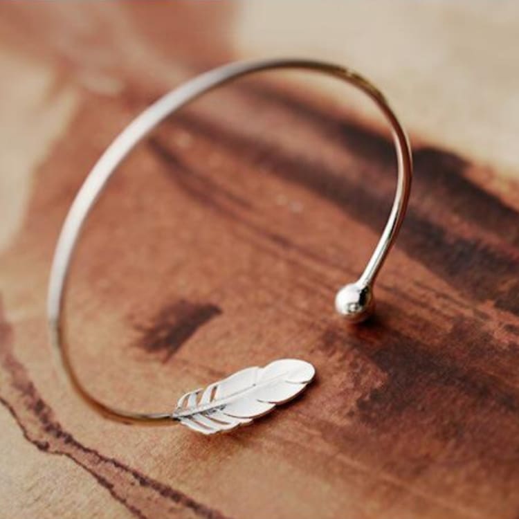 Bracelet Plume dAnge en argent sterling - Bracelet