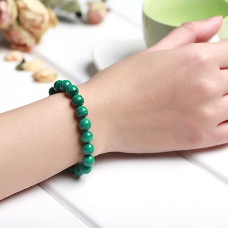 Bracelet ’Positivité’ en Malachite - bracelet Malachite