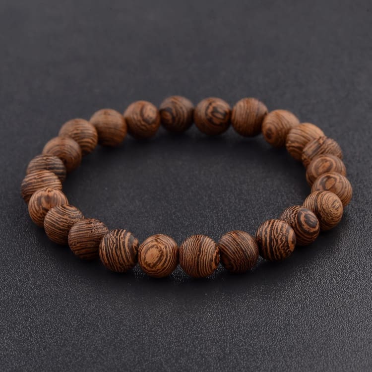 Bracelet pour homme en perle de bois Image