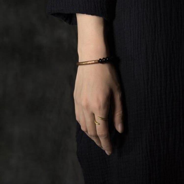 Bracelet Résilience en Cuivre et Onyx - Bracelet en Cuivre