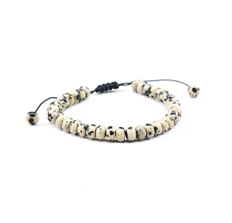 Bracelet Stabilité en jaspe dalmatien - Bracelet