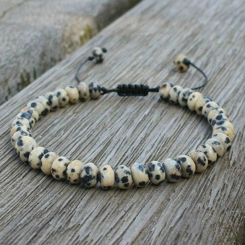 Bracelet Stabilité en jaspe dalmatien - Bracelet
