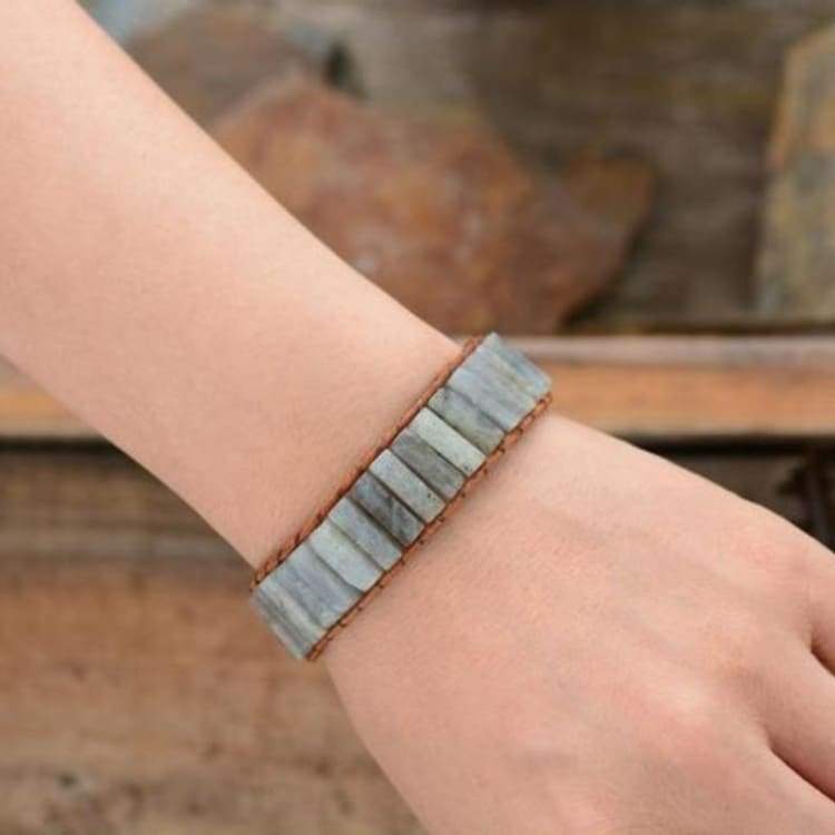 Bracelet tressé en Labradorite - Bracelet