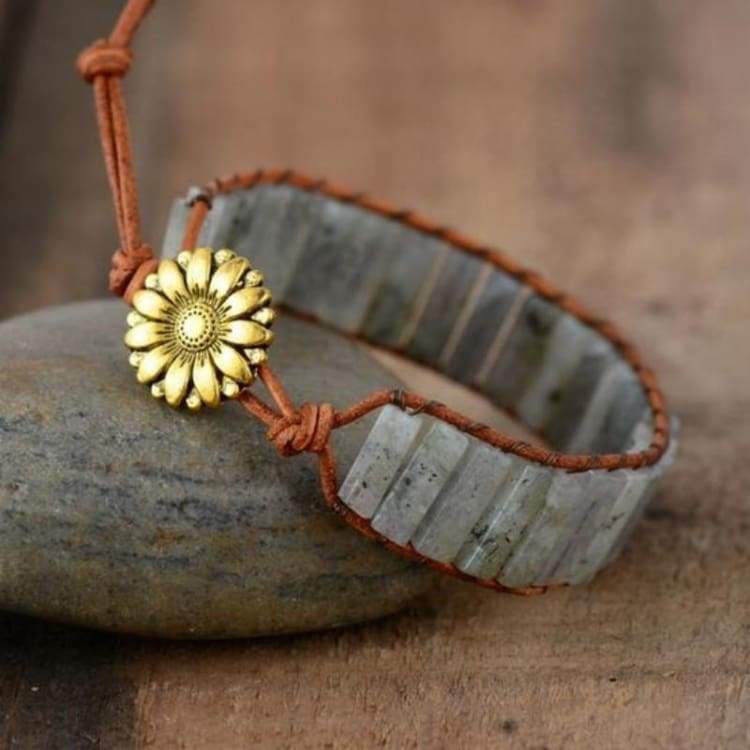 Bracelet tressé en Labradorite - Bracelet