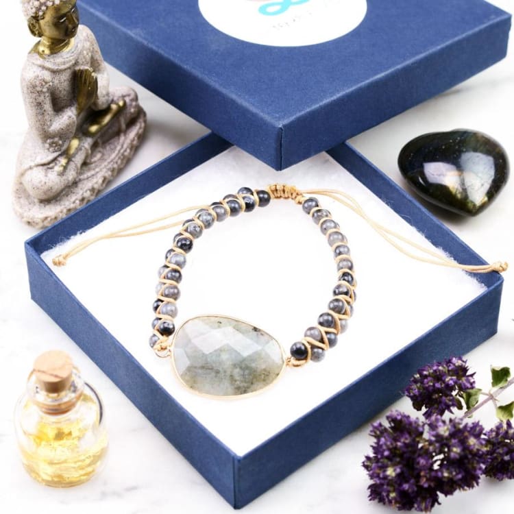 Bracelet tressé en Labradorite - Bracelet