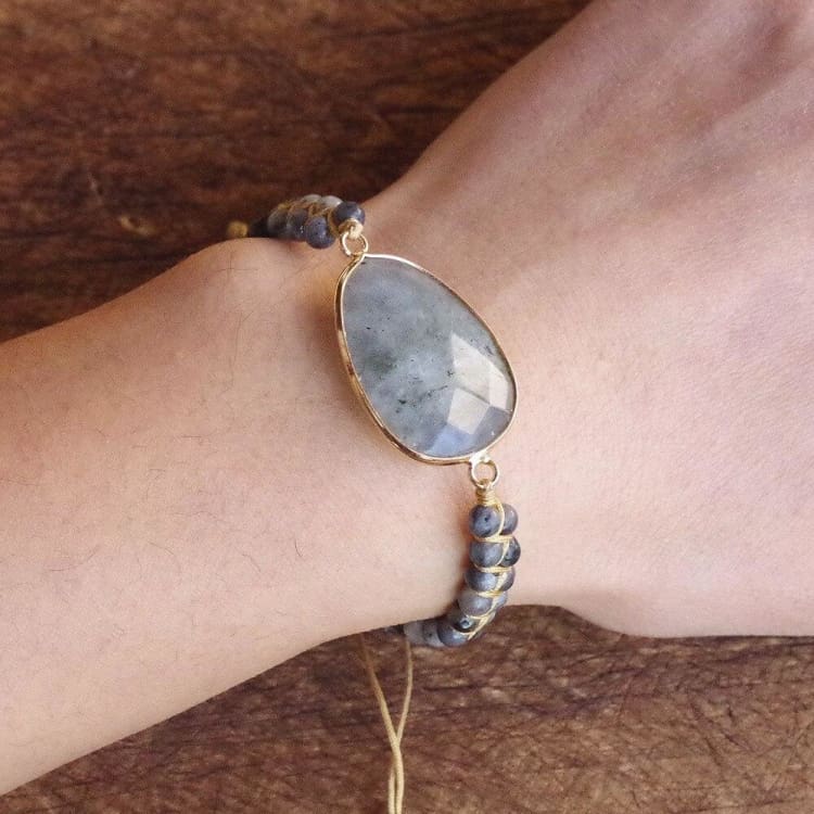 Bracelet tressé en Labradorite - Bracelet