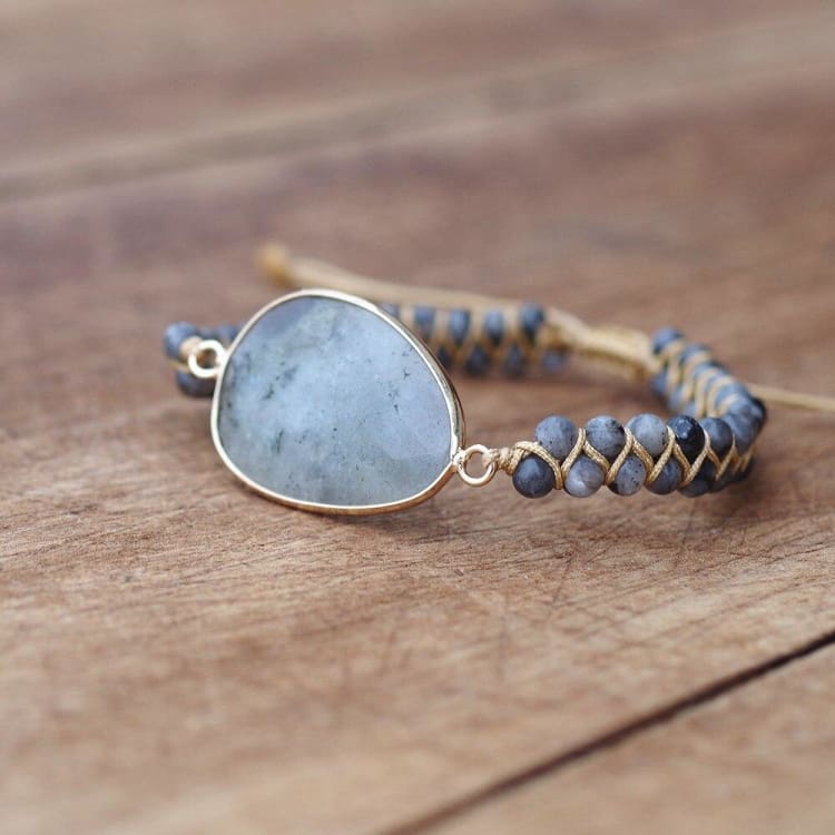 Bracelet tressé en Labradorite - Bracelet