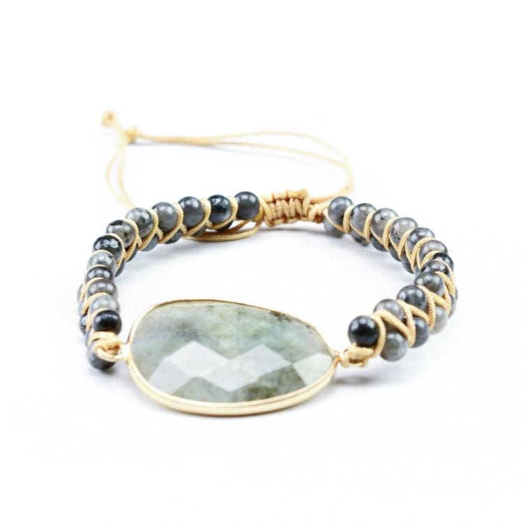 Bracelet tressé en Labradorite - Bracelet