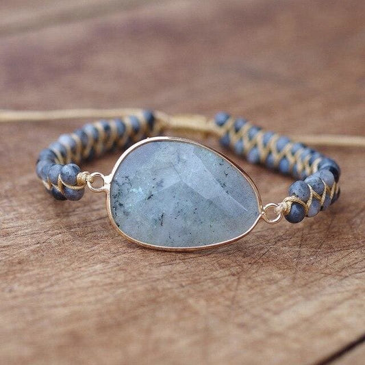 Bracelet tressé en Labradorite - Bracelet