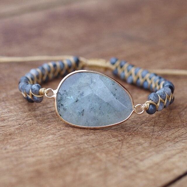 Bracelet tressé en Labradorite - Bracelet