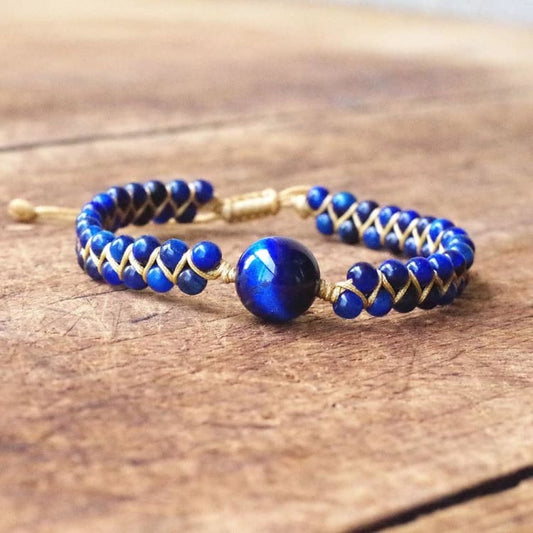 Bracelet tressé en Oeil de Faucon - Bracelet