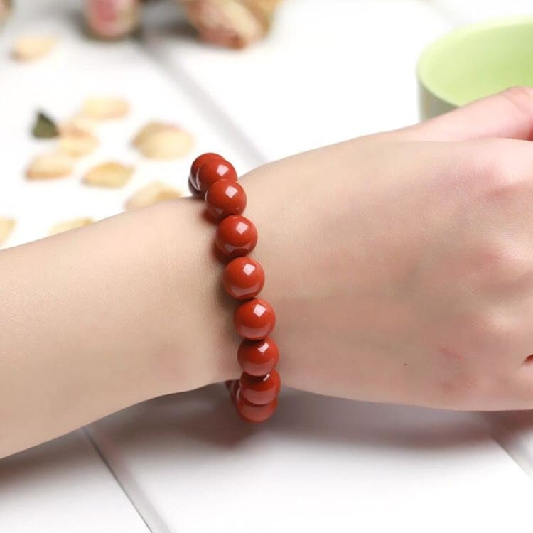 Bracelet ’Vitalité Tellurique’ en jaspe rouge - bracelets