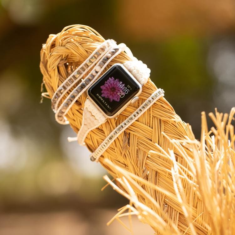 Bracelet Wrap Apple Watch en Howlite - Bracelet