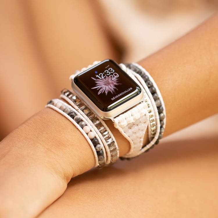 Bracelet Wrap Apple Watch en Howlite - Bracelet Image