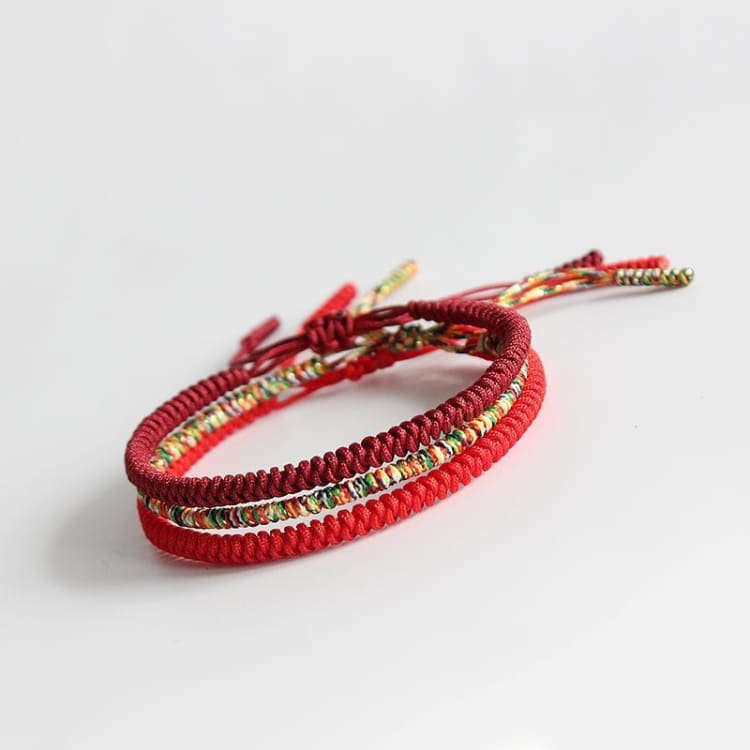 Bracelets De Chance Tibétain Tressés Main - Bracelet