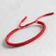Bracelets De Chance Tibétain Tressés Main - Rouge - Bracelet