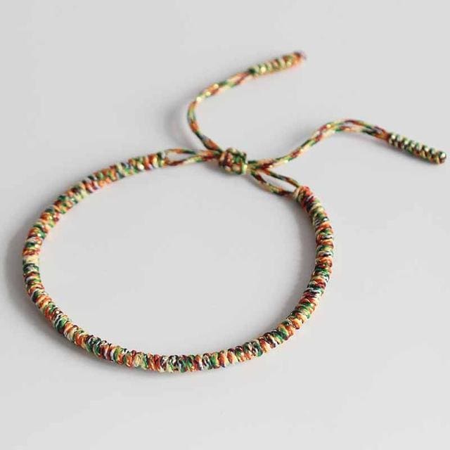 Bracelets De Chance Tibétain Tressés Main - Multicolore - Bracelet