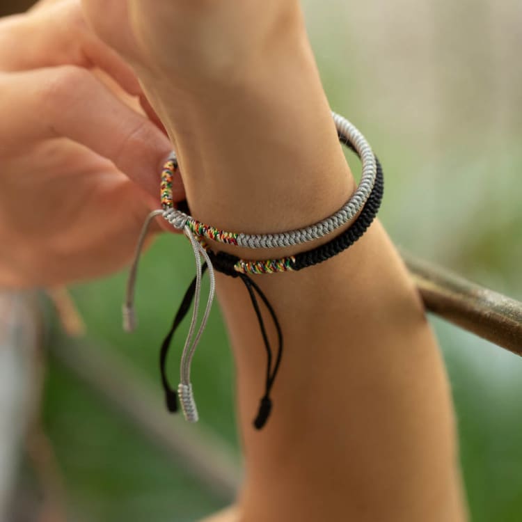 Bracelets de Chance tressés main de soutien au Tibet - Bracelet