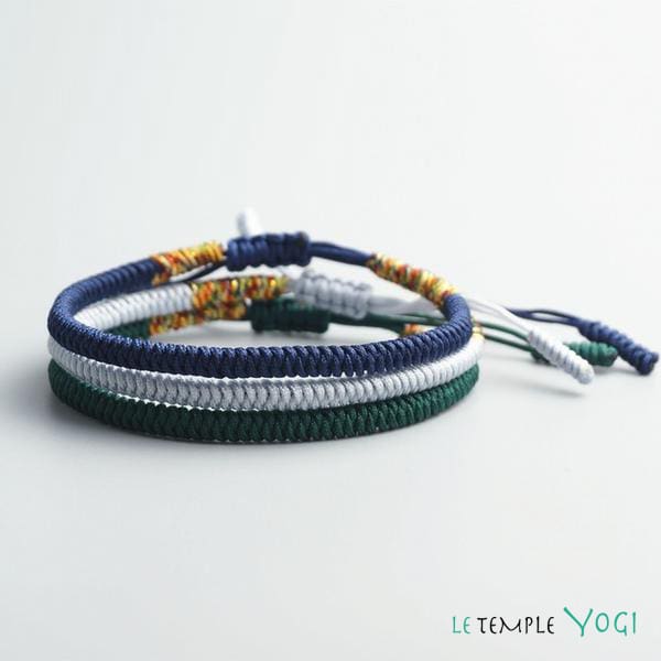 Bracelets De Chance Tressés Main De Soutien Au Tibet - Trio Mer - Bracelet