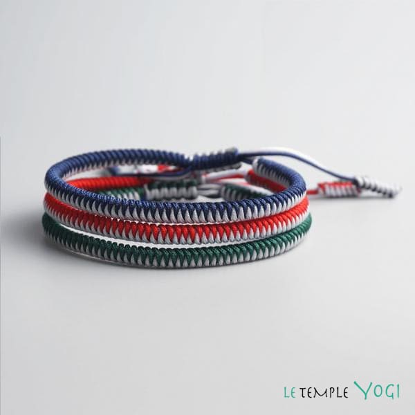 Bracelets De Chance Tressés Main De Soutien Au Tibet - Trio Paisible - Bracelet