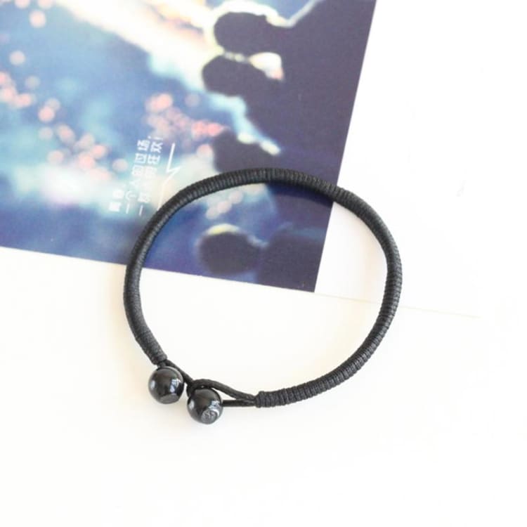 Bracelets De La Chance Tibétains - Faits Main - 18 Cm / Noir - Bracelet