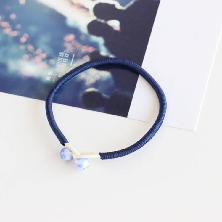 Bracelets De La Chance Tibétains - Faits Main - 18 Cm / Bleu Foncé - Bracelet