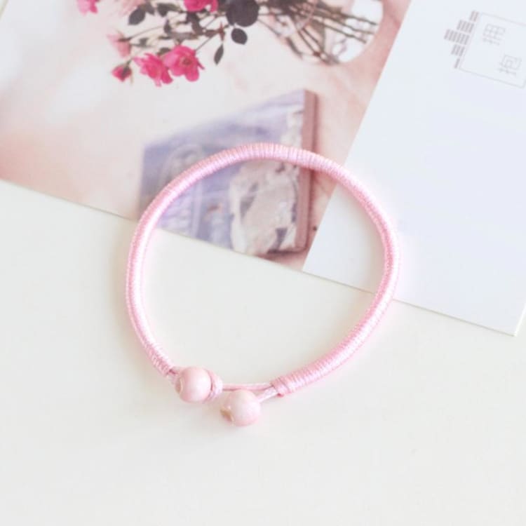 Bracelets De La Chance Tibétains - Faits Main - 18 Cm / Rose - Bracelet